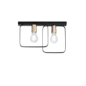 Plafonnier E27 LUCE DESIGN Noir SMITH - I-SMITH-PL2