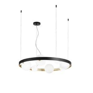 Suspension G9 LUCE DESIGN Noir Or SONETTO - I-SONETTO-S8