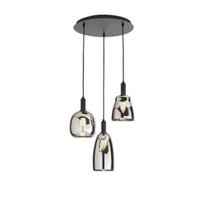 Suspension E14 LUCE DESIGN Noir Chrome WEIZEN - I-WEIZEN-S3