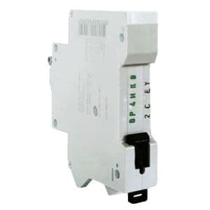 Disjoncteur IKEPE 2A auto Ph+N courbe C 4.5kA 230V - vue de derrière orienté à droite