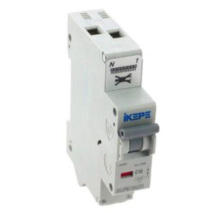 Disjoncteur IKEPE 10A auto Ph+N courbe C 4.5kA 230V - vue de dessus