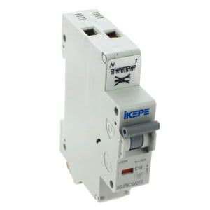 IKEPE Disjoncteur 16A auto Ph+N courbe C 4.5kA 230V - photo prise de dessus