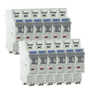 IKEPE Lot de 12 disjoncteurs 16A auto Ph+N courbe C 4.5kA 230V - IKE823297-L12