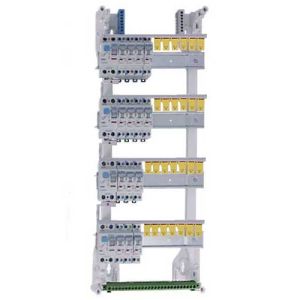 Intérieur du tableau électrique Ikepe pré équipé à vis 4 rangées 40A 14 disjoncteurs