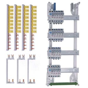 Les 4 peignes horizontaux et 3 verticaux vous permettent de créer des connexions de votre tableau électrique Ikepe.