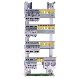 Intérieur du tableau électrique Ikepe pré équipé à vis 4 rangées 40A 63A 14 disjoncteurs