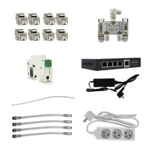 IKEPE Coffret de communication Grade 3TV Home connect M - 8RJ45 - détail des équipements