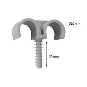 Fix-ring Fixation double pour gaine ICTA D20 - Boite de 100 ING FIXATIONS