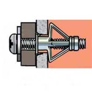 ING Fixations Cheville métalliques à expansion 5x37 vendues par lot de 100 spéciales murs creux.