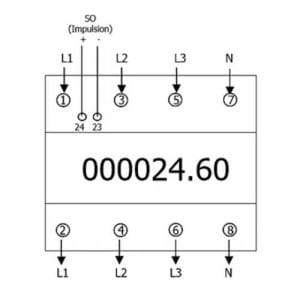 KETLER Compteur d'énergie 80A Tétra certifié MID - schéma