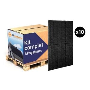 Kit complet photovoltaïque avec 10 panneaux solaires et micro onduleur APSYSTEMS