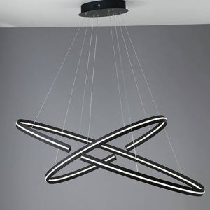 Suspension LED LUCE DESIGN 88W Noir CLARKE - LED-CLARKE-S120C