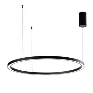 Suspension LED LUCE DESIGN 60W Noir HOOP - LED-HOOP-S120-NER