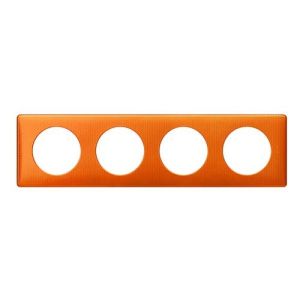 LEGRAND Céliane Plaque Métal 4 postes Orange snake - 068764