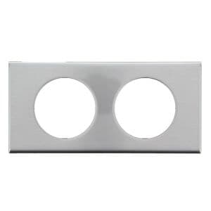 LEGRAND Céliane Plaque - Métal - 2 postes 71mm Inox brossé