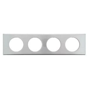 LEGRAND Céliane Plaque - Métal - 4 postes 71mm Inox brossé