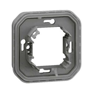 Support plaque gris étanche IP55 Legrand Plexo - vue de dos