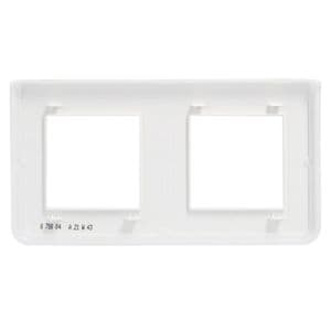 Plaque LEGRAND Mosaic double horizontale Blanc - Vue de dos