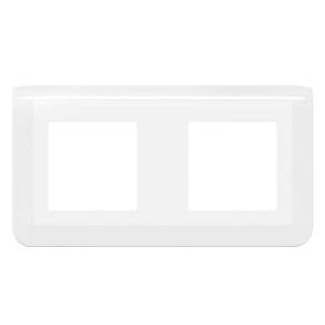 LEGRAND Mosaic Plaque double horizontale Blanc - Vue de face