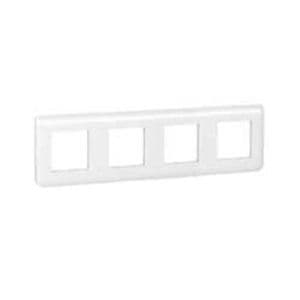 LEGRAND Mosaic Plaque quadruple horizontale blanche - 078808