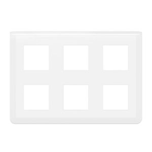 LEGRAND Mosaic Plaque horizontale 6 postes blanc