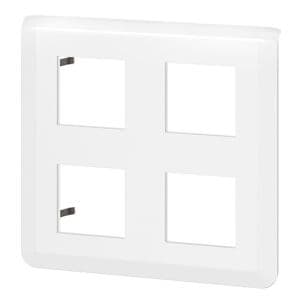 Plaque horizontale 2x2 postes blanc LEGRAND Mosaic