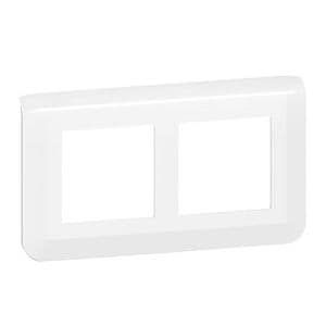 LEGRAND Mosaic Plaque double horizontale entraxe 57 blanc - 078864L