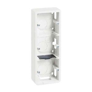 LEGRAND Mosaic Cadre saillie triple vertical P40 blanc - 080283