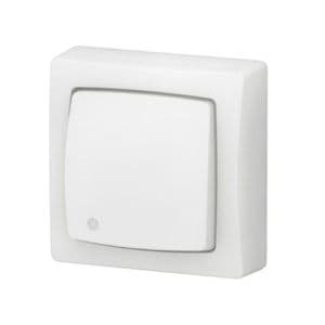 Interrupteur lumineux 3 en 1 Legrand saillie coloris blanc - vue de profil