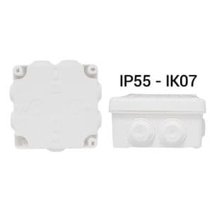 LEGRAND Plexo Boite de dérivation étanche IP55 IK07 105x105x55 blanc