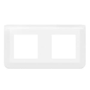 Plaque double horizontale blanc LEGRAND Mosaic