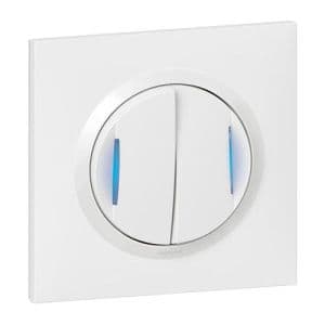 LEGRAND DOOXIE One Transformeur 5 fonctions va et vient et poussoir lumineux complet blanc - 600730