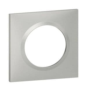 Plaque 1 poste Legrand Dooxie effet aluminium