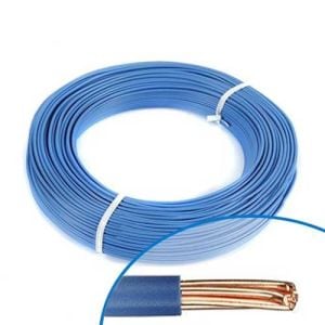 Fil électrique rigide H07VR 6mm² bleu - Couronne