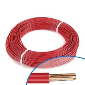 Fil électrique rigide H07VR 6mm² rouge - Couronne