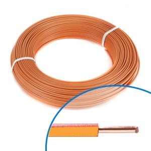 Fil électrique rigide H07VU 1.5mm² orange - Couronne de 100m