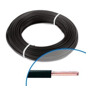 Fil électrique rigide H07VU 1.5mm² noir - Couronne de 100m