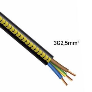 Câble électrique R2V 3G2.5mm² M/B/VJ - Couronne de 100m