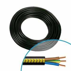 Câble électrique R2V 3G2.5mm² M/B/VJ - Couronne de 50m