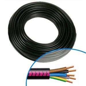 Câble électrique R2V 5G1.5mm² M/B/VJ - Couronne de 50m