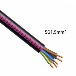 Câble électrique R2V 5G1.5mm² M/B/VJ - Prix au mètre