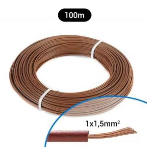 Fil électrique souple H07VK 1.5² marron MIGUELEZ - Couronne de 100m