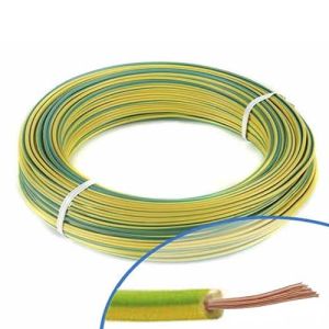 Fil électrique souple H07VK 2.5² vert/jaune MIGUELEZ vendu en couronne