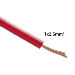 Fil électrique souple H07VK 2.5² rouge MIGUELEZ