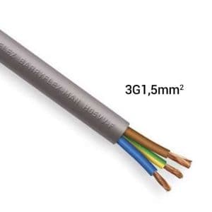 Câble électrique 3G1.5mm² gris Miguelez