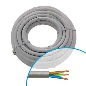 Câble électrique 3G1.5mm² gris Miguelez - couronne de 10m