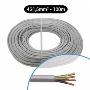 Câble électrique souple H05VV-F 4G1.5mm² gris MIGUELEZ - Couronne de 100m