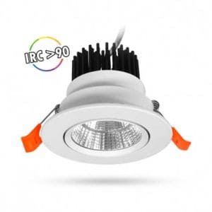 MIIDEX Spot LED encastrable SPARK II orientable 230V 7W 700lm 4000K 85mm blanc IRC >90