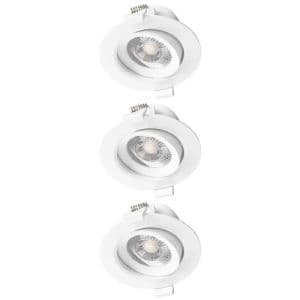 MIIDEX Lot de 3 spot LED encastrables orientables 4000K