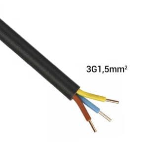 Câble électrique RO2V 3G1.5² - Couronne de 100m